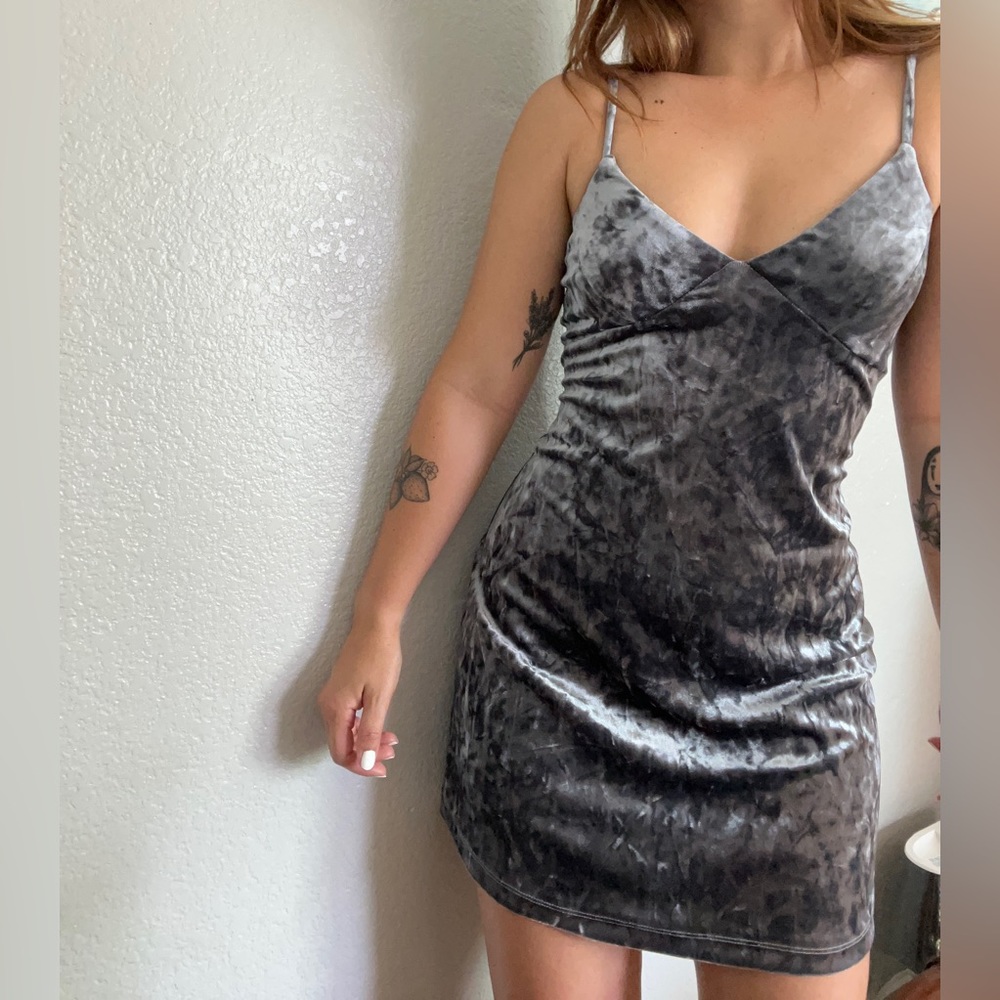 Crushed Velvet Mini Dress